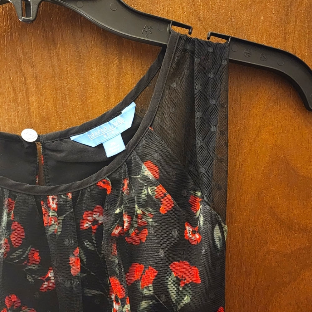 Long ankle dress mid length flower twill